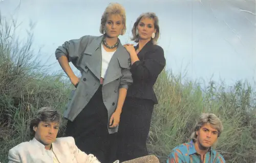 A730 Musik Pop englische Band Bucks Fizz Gewinner des Eurovision Postkarte