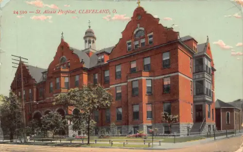 B030 US St Alexis Hospital Cleveland Ohio Vintage Postkarte
