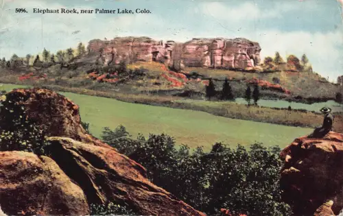 A740 US Colorado 1914 Elephant Rock bei Palmer Lake Vintage Postkarte