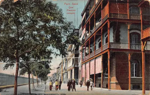 A740 Ägypten Port Said Quay Francois Josephe Vintage Postkarte