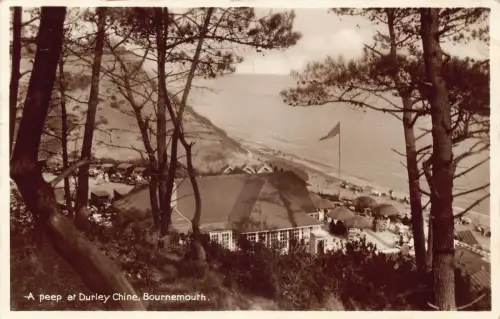 A741 England 1932 Durley Chine Bournemouth RPPC Vintage Postkarte
