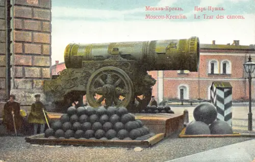A743 Russland Moskau Kreml Le Tzar des Canons Militär Vintage Postkarte