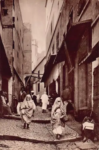 A757 Algerien Algier Rue de la Casbah Straße ethnische Frauen Postkarte
