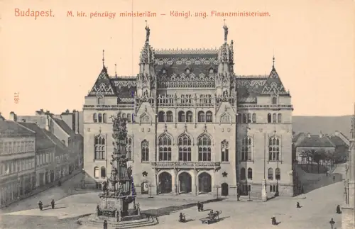 B052 Ungarn Budapest M kir penzugy Ministerium Finanzministerium Postkarte