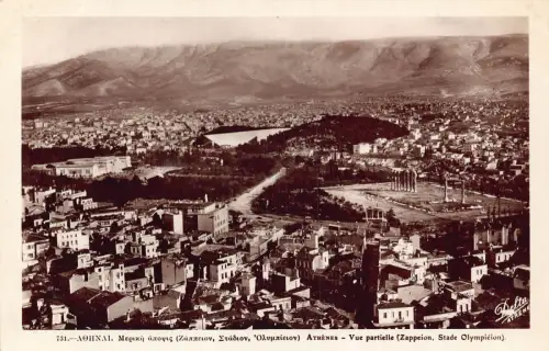 A762 Griechenland Athen Teilansicht Zappeion Stadion RPPC Vintage Postkarte