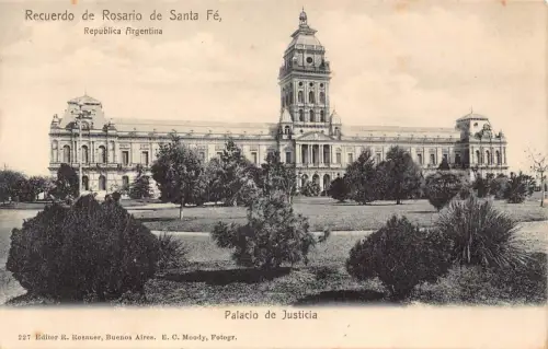 B488 Argentinien Recuerdo de Rosario de Santa Fe Palacio de Justicia Postkarte