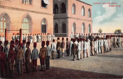 B489 Sudan Khartum Gordon College Jungen einheimische Kinder ethnische Postkarte