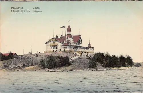 L391 Finnland Helsinki Louto Klippan Vintage Postkarte