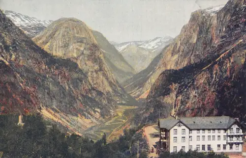 L390 Norwegen Stalheim Berg Vintage Postkarte