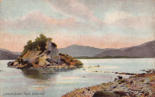 L386 Irland Killarney Colleen Bawn Rock Vintage Postkarte