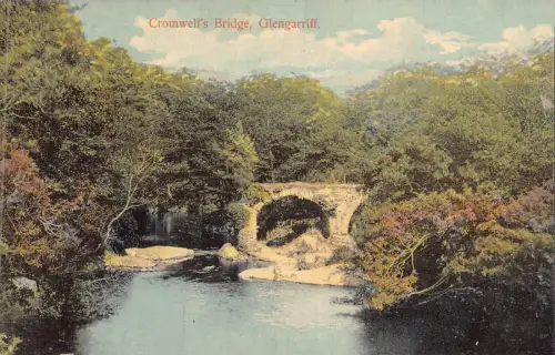 L385 Irland Cromwell's Bridge Glengarriff Wald Vintage Postkarte