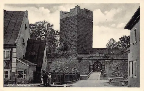 L114 Ungarn Eger Schwarzer Turm Postkarte