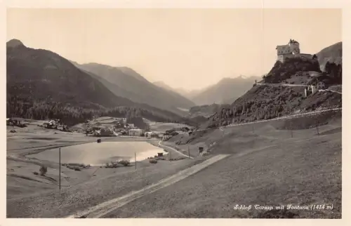 A180 Schweiz Schloss Tarasp Schloss Fontana See Vintage Postkarte