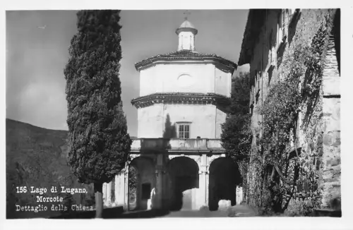 A181 Schweiz Morcote Lago di Lugano See Chiesa Kirche Vintage Postkarte