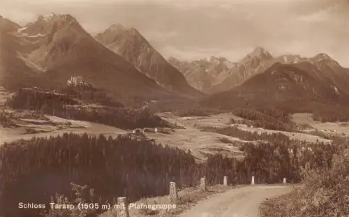 A181 Schweiz Schloss Tarasp Plafnagruppe Gebirgsburg Vintage AK