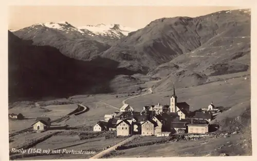 A180 Schweiz Realp 1542 m Mit Furkastrasse Vintage AK