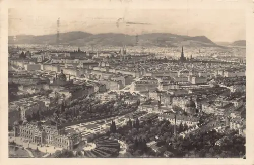 A186 Österreich 1929 Panorama Wien Wien Vintage Postkarte