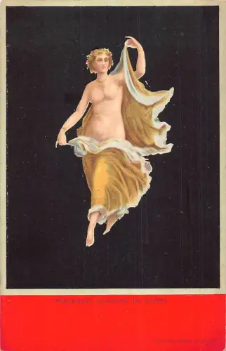 A010 Italien Tänzerin Fresko in Pompeji Bacchante Danseuse Vintage Postkarte