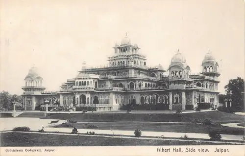 A008 Indien Albert Hall Seitenansicht Jaipur Vintage Postkarte