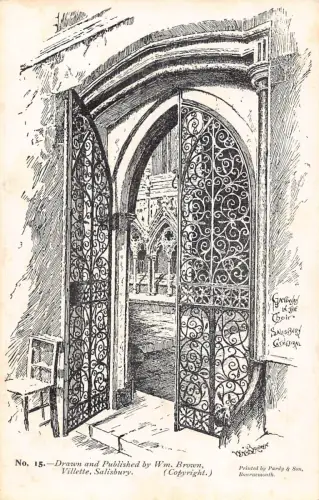 A771 England Gateway im Chor Salisbury Kunst von Wm Brown Postkarte