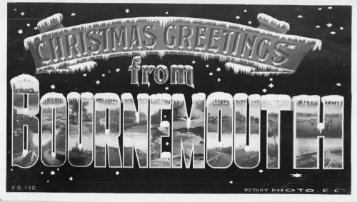 A772 England Weihnachtsgrüße aus Bournemouth Großbrief Postkarte