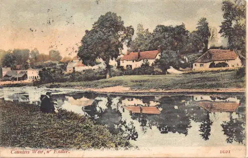 A774 England 1905 Gräfin Wehr in Exeter Vintage Postkarte