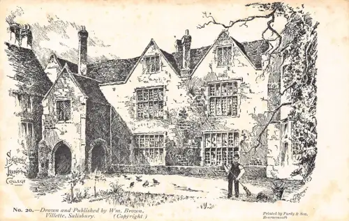 A775 England Training College Salisbury Kunst von Wm Brown Postkarte