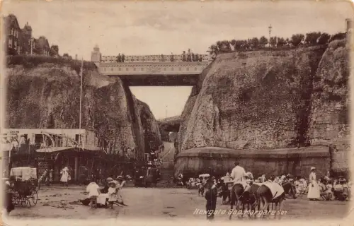 A784 England Margate Newgate Gap Bridge Beach Vintage Postkarte