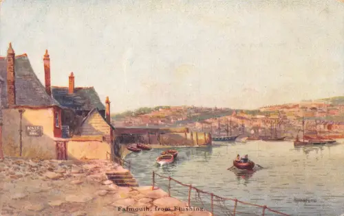 A784 England Falmouth aus Flushing Vintage Postkarte