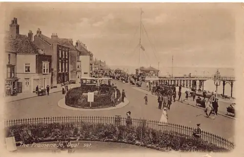 A786 England Deal Promenade Vintage Postkarte