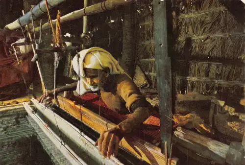 Bahrain Stoffweberei Ureinwohner ethnische Herstellung Vintage Postkarte B908