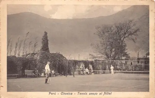 Peru Chosica Tennis anexo al Hotel Sport Vintage Postkarte B908