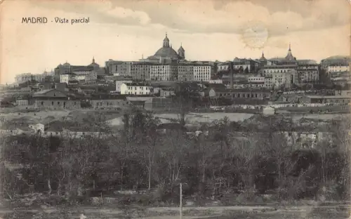 B067 Spanien Madrid Teilansicht Vintage Postkarte