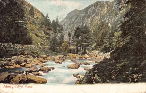B056 Wales 1905 Aberglaslyn Pass Vintage Postkarte