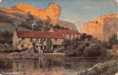 B064 Cheddar Gorge, Somerset, England The Lion Rock Art Vintage Postkarte