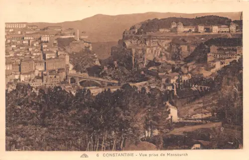 B063 Algerien Constantine Vue prise de Mansourah Vintage Postkarte