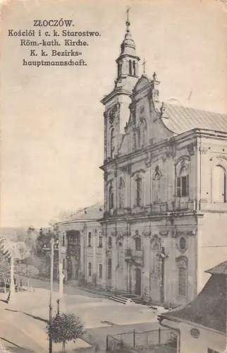 B059 Polen 1918 Zloczow Rom Kath Kirche 1918 1. Weltkrieg Feldpostkarte