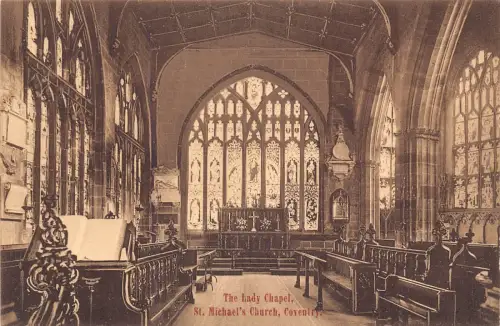 B057 England Lady Chapel St Michael's Church Coventry Vintage Postkarte