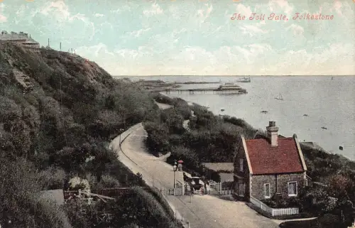 A788 England Folkestone Toll Gate Vintage Postkarte