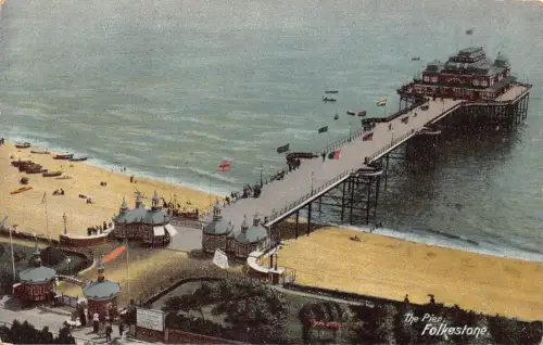 A788 England 1905 Pier Folkestone Vintage Postkarte