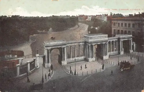 A789 England London 1906 Hyde Park Corner Vintage Postkarte