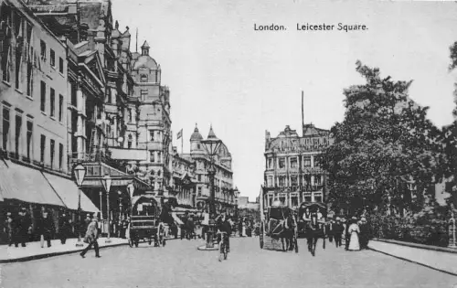 A789 England London Leicester Square Vintage Postkarte