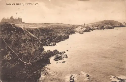 A790 England 1911 Towan Head Newquay Vintage Postkarte
