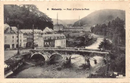 A801 Belgien Malmedy Pont d'Outre le Pont Brücke Postkarte