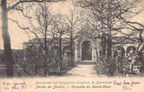 A801 Belgien Partie fu Jardin Chapelle du Sacre Coeur Ursulines Postkarte