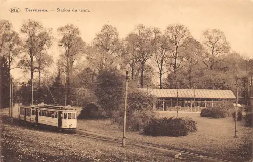 A802 Belgien Tervuren Station du Tram Vintage Postkarte