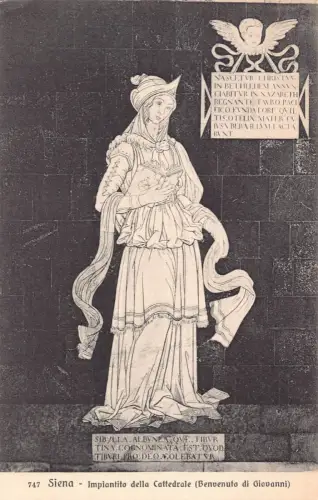 A803 Italien Siena Impantito della Cattedrale Bencenuto di Giovanni Kunst Postkarte