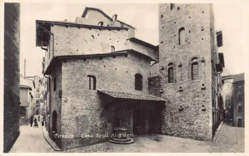 A805 Italien Firenze Florenz Casa degli Alighieri RPPC Vintage Postkarte