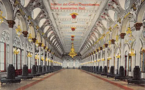 A813 Cuba Habana Havanna Clerk Association Hall Vintage Postkarte