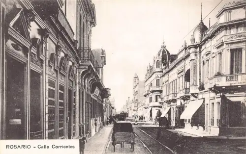 A815 Argentinien Rosario Calle Corrientes Straße Postkarte